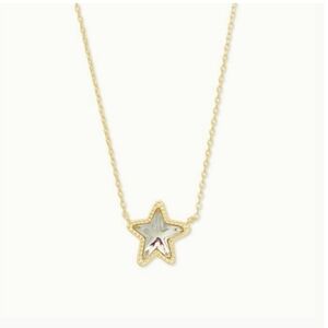 Kendra Scott Gold Jae Star Necklace In Dichroic Glass